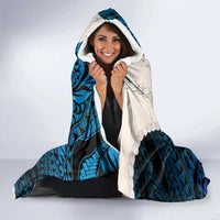Blue Galaxy Polynesia Tribal Octopus Tattoo Hooded Blanket Pikake Lei Polynesian Pattern LT14 - Polynesian Pride