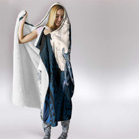 Blue Galaxy Polynesia Tribal Octopus Tattoo Hooded Blanket Pikake Lei Polynesian Pattern LT14 - Polynesian Pride