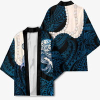 Blue Galaxy Polynesia Tribal Octopus Tattoo Kimono Pikake Lei Polynesian Pattern