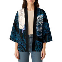 Blue Galaxy Polynesia Tribal Octopus Tattoo Kimono Pikake Lei Polynesian Pattern