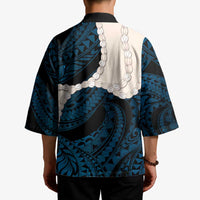 Blue Galaxy Polynesia Tribal Octopus Tattoo Kimono Pikake Lei Polynesian Pattern