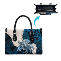 Blue Galaxy Polynesia Tribal Octopus Tattoo Leather Bag Pikake Lei Polynesian Pattern LT14 - Polynesian Pride