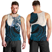 Blue Galaxy Polynesia Tribal Octopus Tattoo Men Tank Top Pikake Lei Polynesian Pattern LT14 - Polynesian Pride