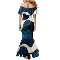 Blue Galaxy Polynesia Tribal Octopus Tattoo Mermaid Dress Pikake Lei Polynesian Pattern LT14 - Polynesian Pride