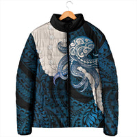 Blue Galaxy Polynesia Tribal Octopus Tattoo Padded Jacket Pikake Lei Polynesian Pattern LT14 - Polynesian Pride