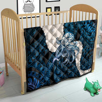 Blue Galaxy Polynesia Tribal Octopus Tattoo Quilt Pikake Lei Polynesian Pattern LT14 - Polynesian Pride