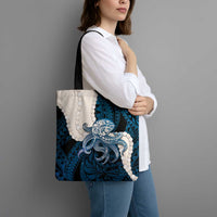 Blue Galaxy Polynesia Tribal Octopus Tattoo Tote Bag Pikake Lei Polynesian Pattern LT14 - Polynesian Pride