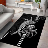 Kanaloa Aloha Hawaii Area Rug Humpback Whale Octopus Tattoo Kakau Pattern LT14 - Polynesian Pride