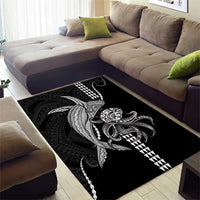 Kanaloa Aloha Hawaii Area Rug Humpback Whale Octopus Tattoo Kakau Pattern LT14 - Polynesian Pride