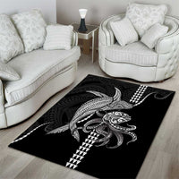 Kanaloa Aloha Hawaii Area Rug Humpback Whale Octopus Tattoo Kakau Pattern LT14 - Polynesian Pride