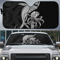 Kanaloa Aloha Hawaii Auto Sun Shade Humpback Whale Octopus Tattoo Kakau Pattern LT14 Black - Polynesian Pride