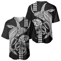 Kanaloa Aloha Hawaii Baseball Jersey Humpback Whale Octopus Tattoo Kakau Pattern LT14 - Polynesian Pride