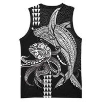 Kanaloa Aloha Hawaii Basketball Jersey Humpback Whale Octopus Tattoo Kakau Pattern LT14 - Polynesian Pride