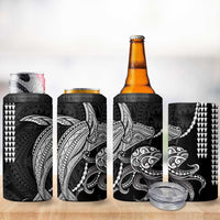 Kanaloa Aloha Hawaii 4 in 1 Can Cooler Tumbler Humpback Whale Octopus Tattoo Kakau Pattern LT14 - Polynesian Pride