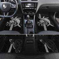 Kanaloa Aloha Hawaii Car Mats Humpback Whale Octopus Tattoo Kakau Pattern LT14 Set 4pcs Black - Polynesian Pride