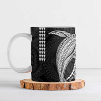 Kanaloa Aloha Hawaii Ceramic Mug Humpback Whale Octopus Tattoo Kakau Pattern LT14 Black - Polynesian Pride