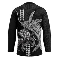 Kanaloa Aloha Hawaii Hockey Jersey Humpback Whale Octopus Tattoo Kakau Pattern LT14 - Polynesian Pride