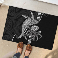 Kanaloa Aloha Hawaii Rubber Doormat Humpback Whale Octopus Tattoo Kakau Pattern LT14 - Polynesian Pride