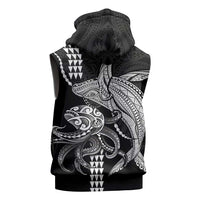 Kanaloa Aloha Hawaii Sleeveless Hoodie Humpback Whale Octopus Tattoo Kakau Pattern LT14 - Polynesian Pride