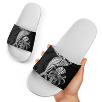 Kanaloa Aloha Hawaii Slide Sandals Humpback Whale Octopus Tattoo Kakau Pattern LT14 - Polynesian Pride