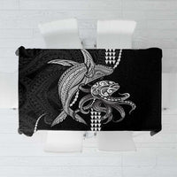 Kanaloa Aloha Hawaii Tablecloth Humpback Whale Octopus Tattoo Kakau Pattern LT14 Black - Polynesian Pride