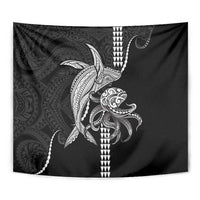 Kanaloa Aloha Hawaii Tapestry Humpback Whale Octopus Tattoo Kakau Pattern LT14 - Polynesian Pride