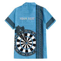 Personalised Fiji Darts Hawaiian Shirt Fijian Tapa Pattern - Blue LT14 - Polynesian Pride