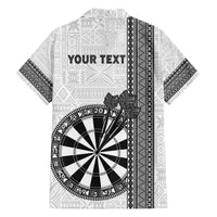 Personalised Fiji Darts Hawaiian Shirt Fijian Tapa Pattern - White LT14 - Polynesian Pride