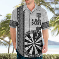 Personalised Fiji Darts Hawaiian Shirt Fijian Tapa Pattern - White LT14 - Polynesian Pride
