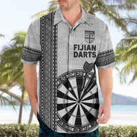 Personalised Fiji Darts Hawaiian Shirt Fijian Tapa Pattern - White LT14 - Polynesian Pride