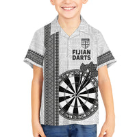 Personalised Fiji Darts Hawaiian Shirt Fijian Tapa Pattern - White LT14 - Polynesian Pride