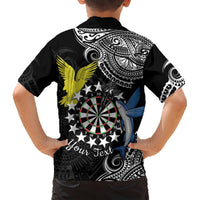Personalised Cook Islands Darts Hawaiian Shirt Kuki Airani Tribal Pattern LT14 - Polynesian Pride