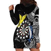 Personalised Cook Islands Darts Hoodie Dress Kuki Airani Tribal Pattern LT14 - Polynesian Pride