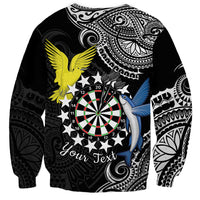 Personalised Cook Islands Darts Sweatshirt Kuki Airani Tribal Pattern LT14 - Polynesian Pride