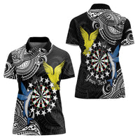 Personalised Cook Islands Darts Women Polo Shirt Kuki Airani Tribal Pattern