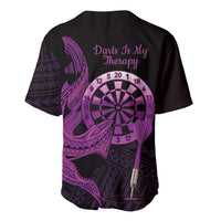 Aloha Hawaii Darts Baseball Jersey Dart Board With Polynesian Shark - Purple