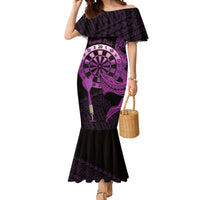 Aloha Hawaii Darts Mermaid Dress Dart Board With Polynesian Shark - Purple LT14 Women Purple - Polynesian Pride