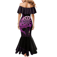 Aloha Hawaii Darts Mermaid Dress Dart Board With Polynesian Shark - Purple LT14 - Polynesian Pride