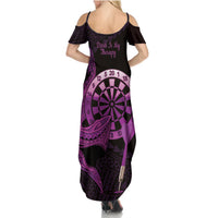 Aloha Hawaii Darts Summer Maxi Dress Dart Board With Polynesian Shark - Purple LT14 - Polynesian Pride