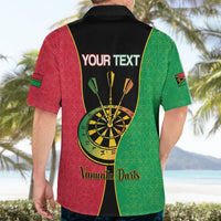 Personalised Vanuatu Darts Hawaiian Shirt Happiness Is A Tight Threesome Sand Drawing Art LT14 - Polynesian Pride