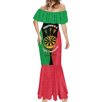 Personalised Vanuatu Darts Mermaid Dress Happiness Is A Tight Threesome Sand Drawing Art LT14 - Polynesian Pride