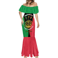 Personalised Vanuatu Darts Mermaid Dress Happiness Is A Tight Threesome Sand Drawing Art LT14 - Polynesian Pride