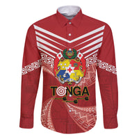 Tonga Darts Family Matching Off Shoulder Maxi Dress and Hawaiian Shirt Tongan Ngatu Pattern