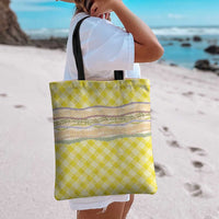 Yellow Palaka Hawaii Leis Elegant Vibes Tote Bag LT14 - Polynesian Pride