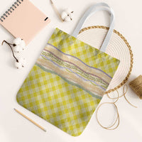 Yellow Palaka Hawaii Leis Elegant Vibes Tote Bag LT14 White Strap One Size Yellow - Polynesian Pride