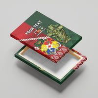 Custom Tonga And Ireland Rugby Canvas Wall Art Ikale Tahi With Shamrocks LT14 - Polynesian Pride