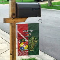 Custom Tonga And Ireland Rugby Garden Flag Ikale Tahi With Shamrocks LT14 - Polynesian Pride