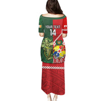 Custom Tonga And Ireland Rugby Puletasi Ikale Tahi With Shamrocks LT14 - Polynesian Pride