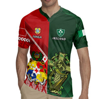 Custom Tonga And Ireland Rugby Rugby Jersey Ikale Tahi With Shamrocks LT14 - Polynesian Pride