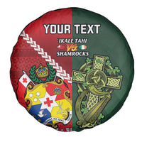 Custom Tonga And Ireland Rugby Spare Tire Cover Ikale Tahi With Shamrocks LT14 - Polynesian Pride